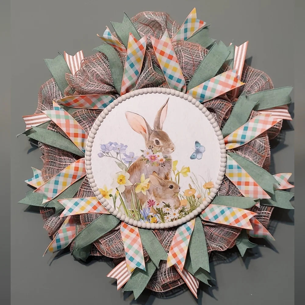 Hand Crafted Pastel Easter Wreath